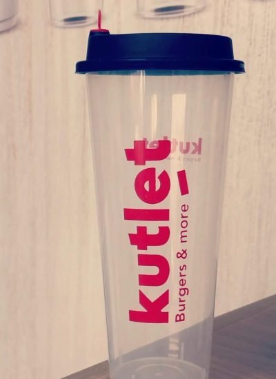 تصميم وطباعة أكواب شفافة لصالح مطعم كتلت