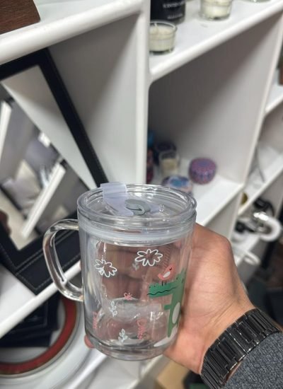 طباعة على أكواب زجاج شفاف